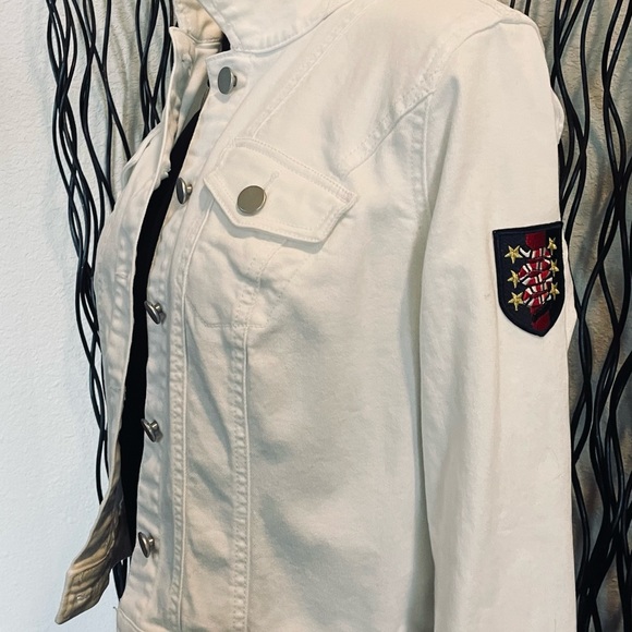 G.I.L.I. Denim white Jacket Size 10 - Picture 3 of 7